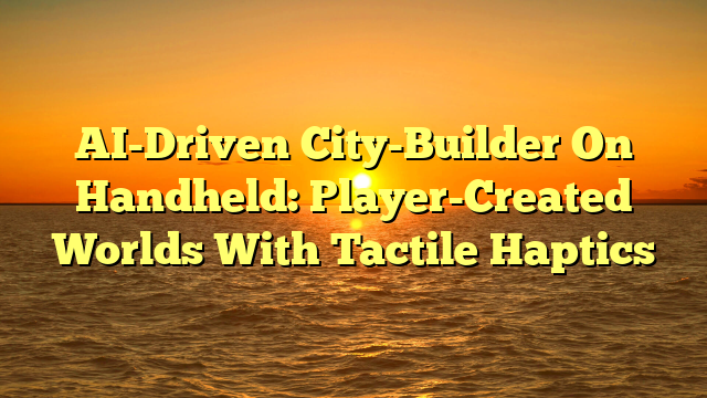 AI-Driven City-Builder On Handheld: Player-Created Worlds With Tactile Haptics